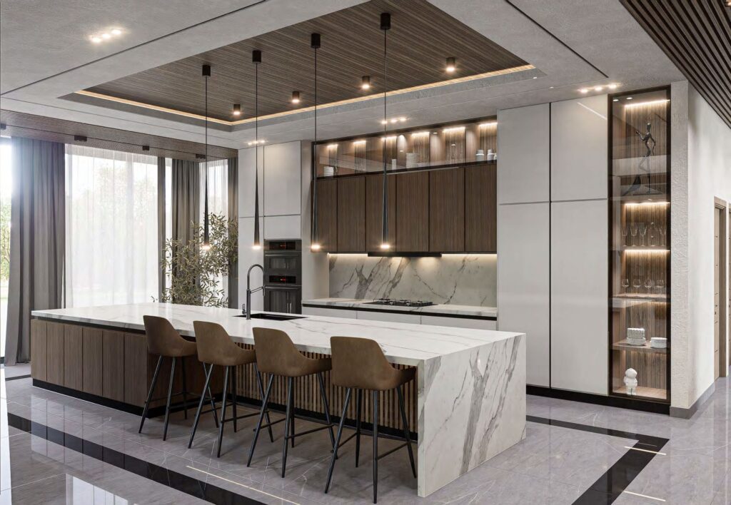 Interior moderno de un proyecto de construcción de Invalgo Group